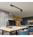 Spotlight ceiling lamps - Light Prestige Perugia ceiling lamp 4xGU10 + 1xLED black LP-0703/4C BK - product 2