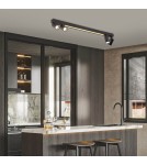 Spotlight ceiling lamps - Light Prestige Perugia ceiling lamp 4xGU10 + 1xLED black LP-0703/4C BK - product 3