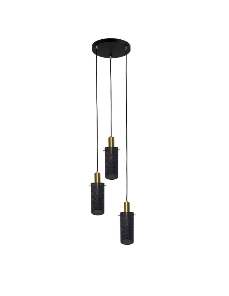 Triple pendant lamps - Light Prestige Tirana pendant lamp 3xE27 black LP-945/3P BK - product kolory-swiatla.pl 1
