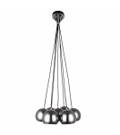 Pendant lamps spheres - Light Prestige Punto 7xE14 graphite pendant lamp LP-22872/7P - product 1