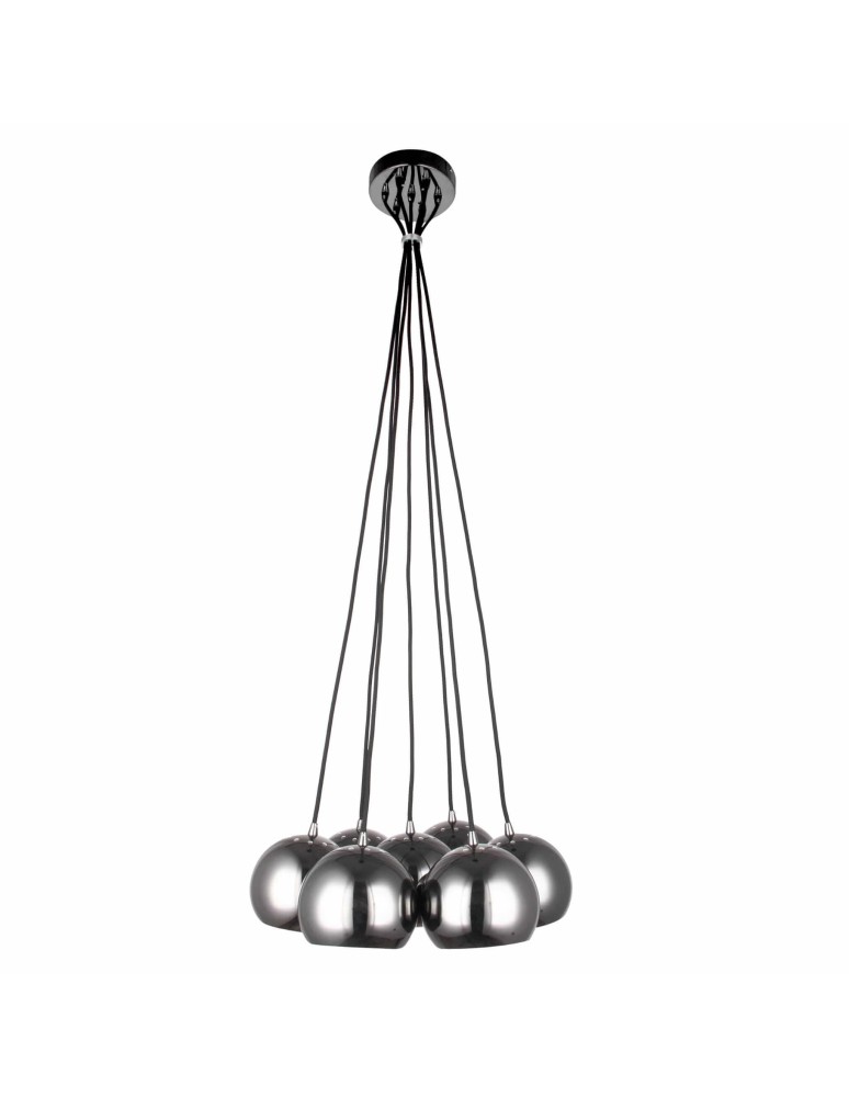 Pendant lamps spheres - Light Prestige Punto 7xE14 graphite pendant lamp LP-22872/7P - product kolory-swiatla.pl 1