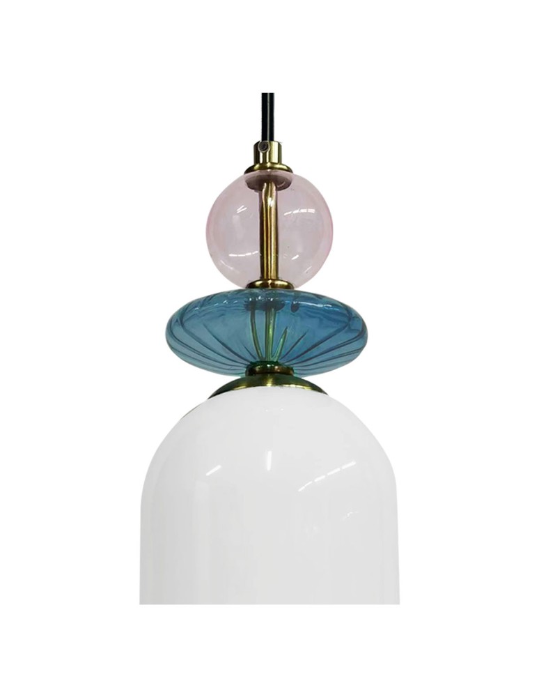 Single pendant lamps - Light Prestige Tropea pendant lamp 1xE27 white, medium LP-2004/1P M WH - product kolory-swiatla.pl 4