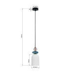 Single pendant lamps - Light Prestige Tropea pendant lamp 1xE27 white, medium LP-2004/1P M WH - product 5