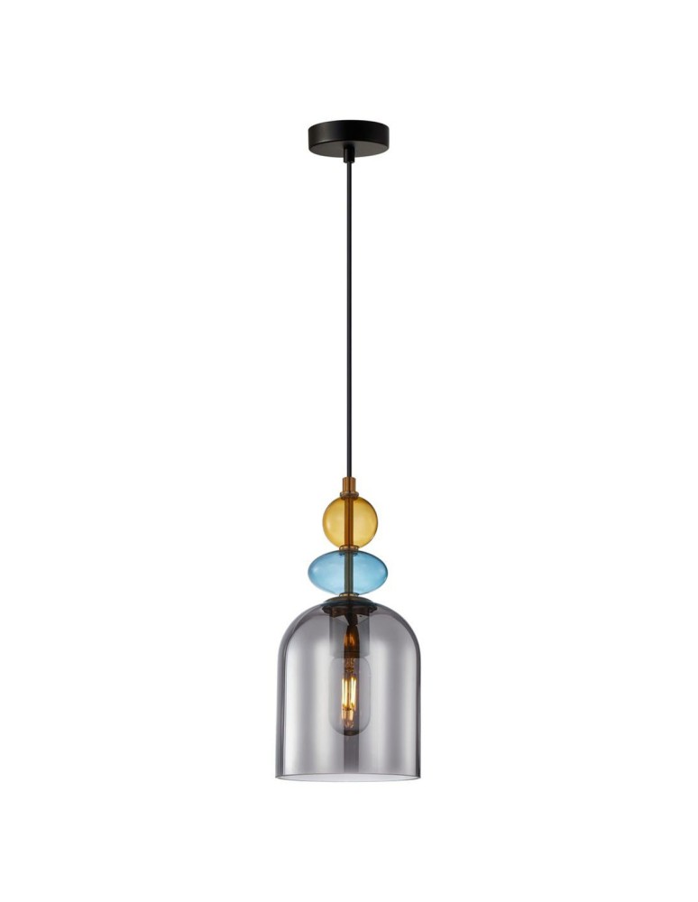Single pendant lamps - Light Prestige Tropea 1xE27 smoke pendant lamp, medium LP-2004/1P M SM - product kolory-swiatla.pl 1