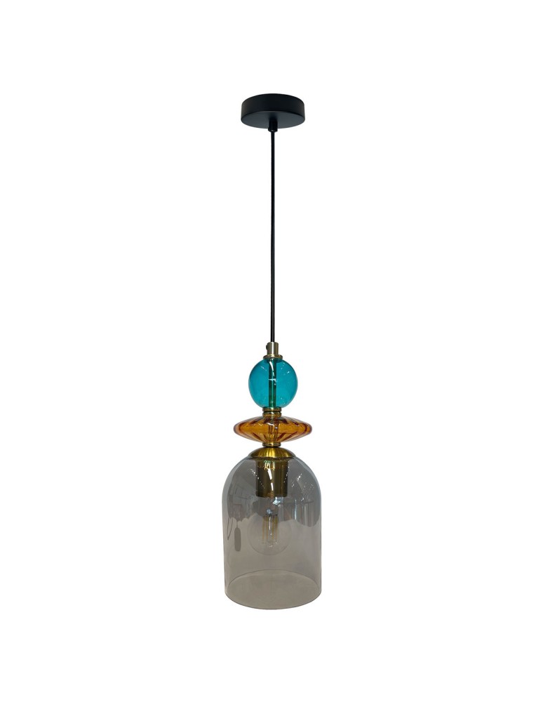 Single pendant lamps - Light Prestige Tropea 1xE27 smoke pendant lamp, medium LP-2004/1P M SM - product kolory-swiatla.pl 4