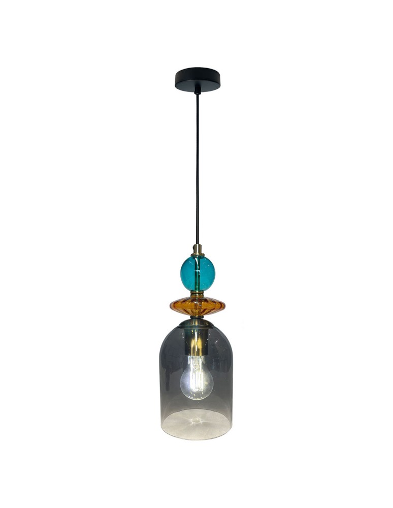 Single pendant lamps - Light Prestige Tropea 1xE27 smoke pendant lamp, medium LP-2004/1P M SM - product kolory-swiatla.pl 5