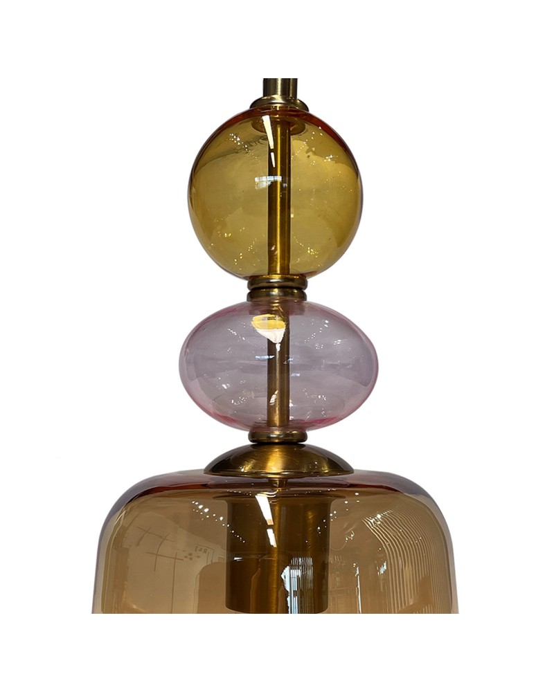 Single pendant lamps - Light Prestige Tropea pendant lamp 1xE27 amber, small LP-2004/1P S AM - product kolory-swiatla.pl 7