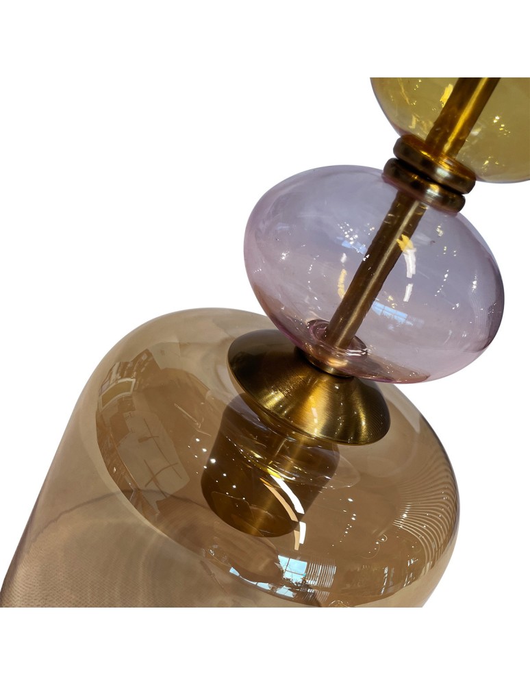 Single pendant lamps - Light Prestige Tropea pendant lamp 1xE27 amber, small LP-2004/1P S AM - product kolory-swiatla.pl 8