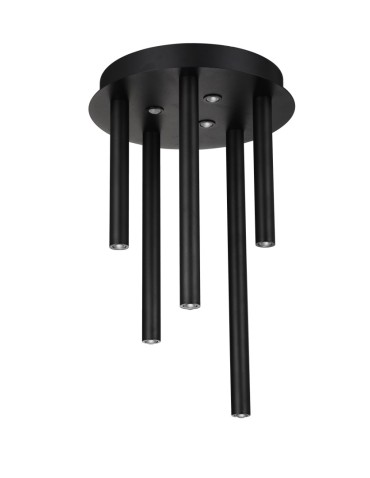 Azzardo ILIOS 5 Ceiling 3-STEP DIMM BK Black Matte 8xLED 3 Brightness Modes Icicle Tubes AZ5750