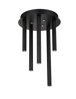 Azzardo ILIOS 5 Ceiling 3-STEP DIMM BK Black Matte 8xLED 3 Brightness Modes Icicle Tubes AZ5750