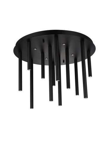 Azzardo ILIOS 12 Ceiling 3-STEP DIMM BK Black Matte 16xLED 3 Brightness Modes Icicle Tubes AZ5753