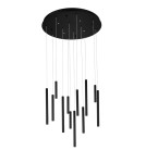 Pendant tube lamps - Azzardo ILIOS 12 Pendant 3-STEP DIMM BK Black Matte 16xLED 3 Brightness Modes Icicle Tubes AZ5744 - product 1