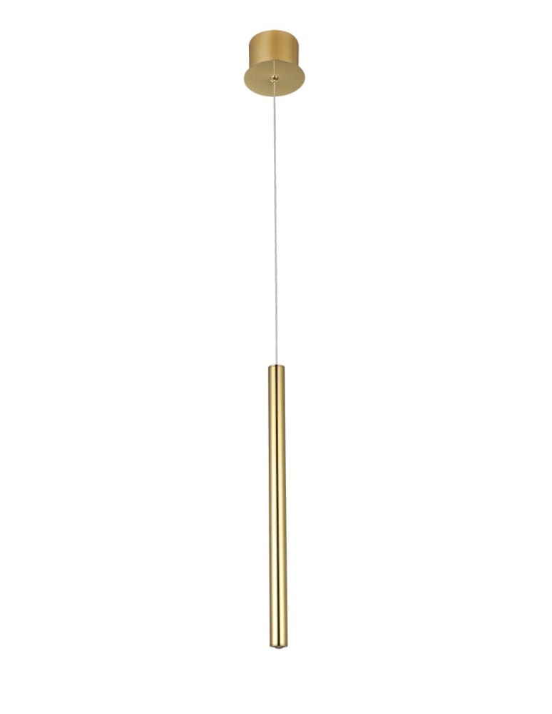 Pendant tube lamps - Azzardo ILIOS 1 Pendant GO Gold Gloss 1xLED AZ5742 - product kolory-swiatla.pl 1