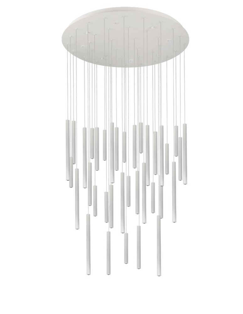 Pendant tube lamps - Azzardo ILIOS 36 Pendant 3-STEP DIMM WH White 40xLED 3 Brightness Modes Icicle Tubes AZ5749 - product kolory-swiatla.pl 1