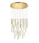 Pendant tube lamps - Azzardo ILIOS 36 Pendant 3-STEP DIMM GO Gold Gloss 40xLED 3 Brightness Modes Icicle Tubes AZ5748 - product 1