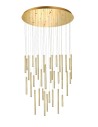 Azzardo ILIOS 36 Pendant 3-STEP DIMM GO Gold Gloss 40xLED 3 Brightness Modes Icicle Tubes AZ5748