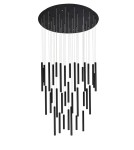 Pendant tube lamps - Azzardo ILIOS 36 Pendant 3-STEP DIMM BK Black Matte 40xLED 3 Brightness Modes Icicle Tubes AZ5747 - product 1