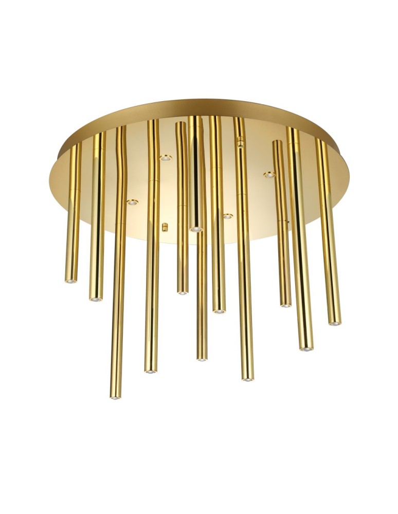 Modern ceiling lamps - Azzardo ILIOS 12 Ceiling 3-STEP DIMM GO Gold Gloss 16xLED 3 Brightness Modes Icicle Tubes AZ5754 - product kolory-swiatla.pl 1