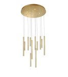 Pendant tube lamps - Azzardo ILIOS 12 Pendant 3-STEP DIMM GO Gold Gloss 16xLED 3 Brightness Modes Icicle Tubes AZ5745 - product 1