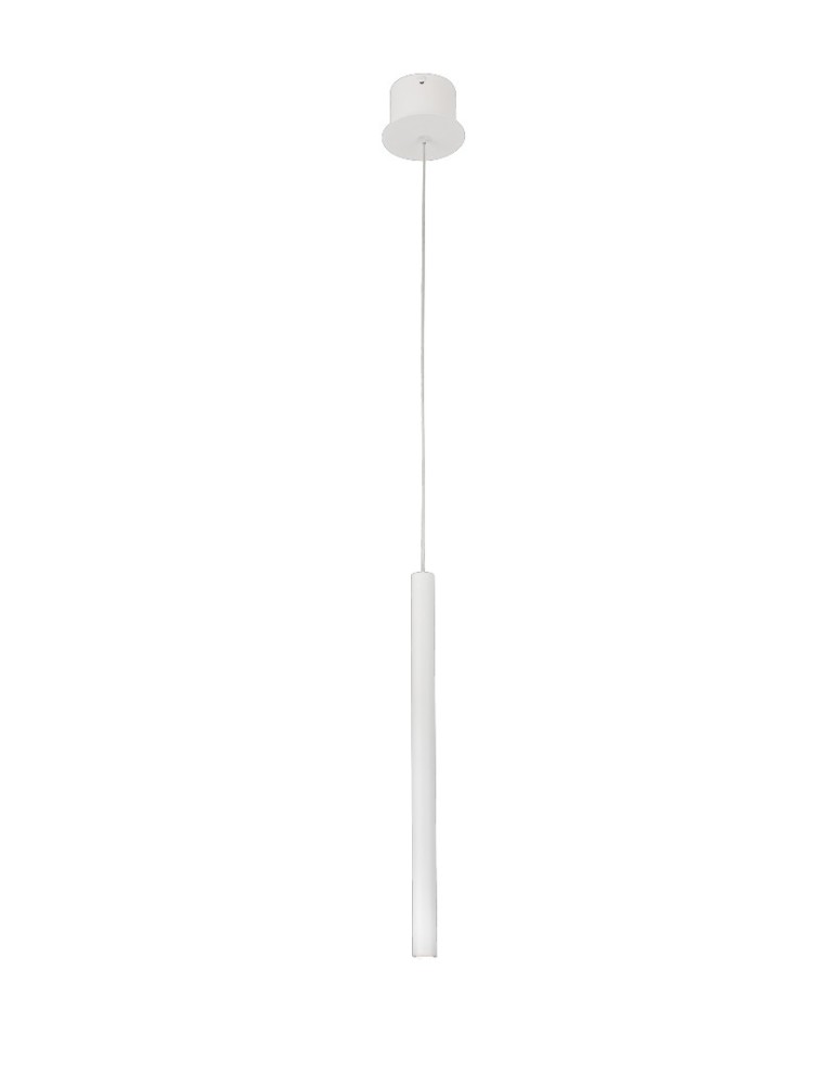 Pendant tube lamps - Azzardo ILIOS 1 Pendant WH White 1xLED AZ5743 - product kolory-swiatla.pl 1