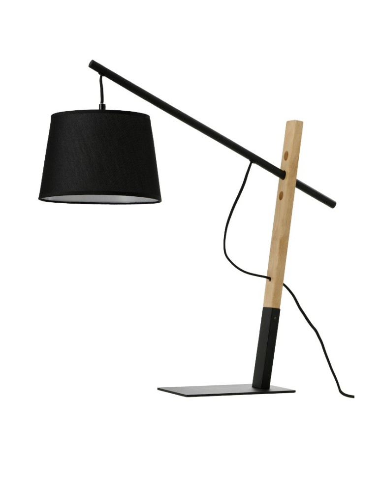 Table lamps with lampshade - Azzardo GARDA TABLE BK Black 1xE27 Table Lampshade Height Adjustable AZ5644 - product kolory-swiatla.pl 1