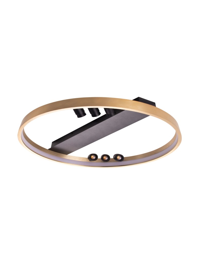 Modern ceiling lamps - Azzardo SERAFINO TOP 80 3-STEP DIMM GO/BK Black Matte/Brass Brushed Gold 7xLED 3 Brightness Modes AZ5833 - product kolory-swiatla.pl 1