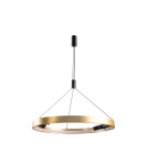 Pendant lamps with control - Azzardo SERAFINO Pendant 80 3-STEP DIMM GO/BK Black Matte/Brass Brushed Gold 7xLED 3 Brightness Modes AZ5835 - product 1