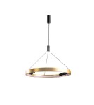 Pendant lamps with control - Azzardo SERAFINO Pendant 60 3-STEP DIMM GO/BK Black Matte/Brass Brushed Gold 7xLED 3 Brightness Modes AZ5834 - product 1