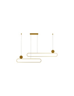 Azzardo NICODEMO V2 Pendant 3000K 3-STEP DIMM GO Gold Matte 2xLED 3 Brightness Modes AZ5780