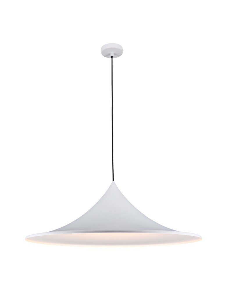 Single pendant lamps - Azzardo KELDAN 70 WH White 1xE27 Pendant Hat AZ5903 - product kolory-swiatla.pl 1