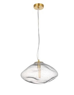 Azzardo INES 35 GO Transparent/Gold 1xE14 Glass Pendant AZ5763