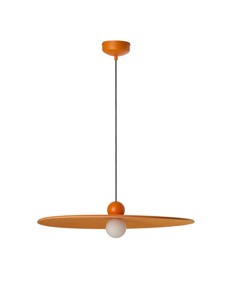 Designer pendant lamps - Azzardo FREYA ORANGE Orange 1xLED Pendant Felt Hat AZ5906 - product kolory-swiatla.pl 1