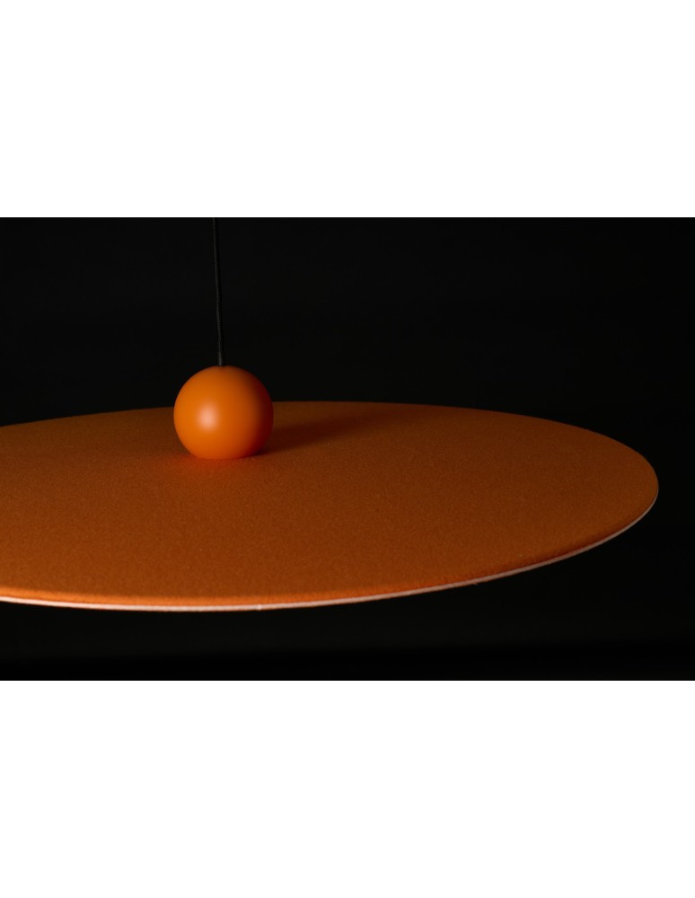 Designer pendant lamps - Azzardo FREYA ORANGE Orange 1xLED Pendant Felt Hat AZ5906 - product kolory-swiatla.pl 3