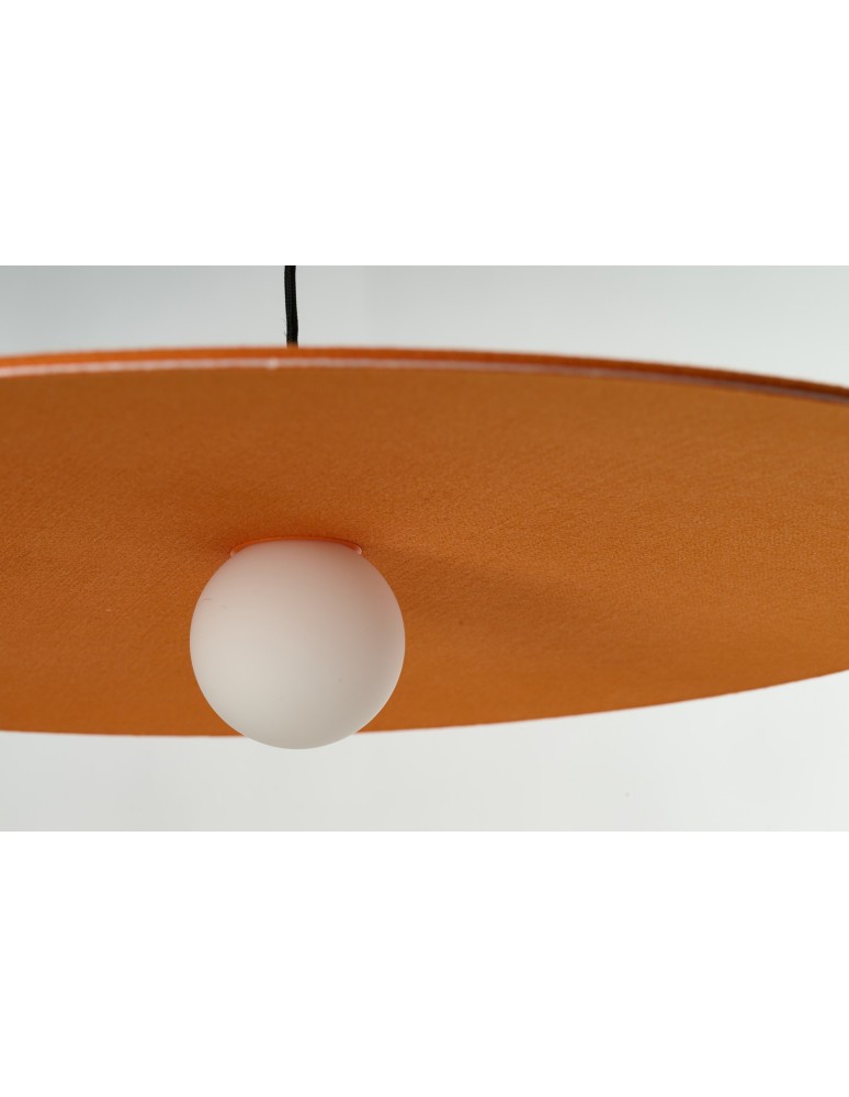 Designer pendant lamps - Azzardo FREYA ORANGE Orange 1xLED Pendant Felt Hat AZ5906 - product kolory-swiatla.pl 6