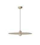 Designer pendant lamps - Azzardo FREYA BEIGE Beige 1xLED Pendant Felt Hat AZ5907 - product 1