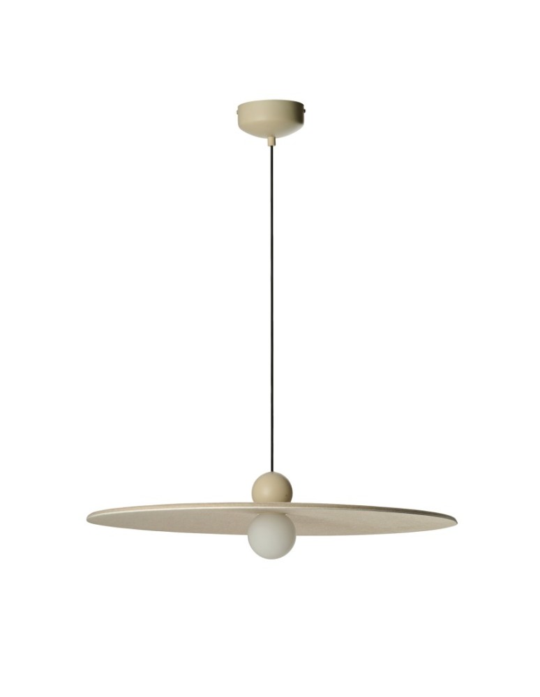 Designer pendant lamps - Azzardo FREYA BEIGE Beige 1xLED Pendant Felt Hat AZ5907 - product kolory-swiatla.pl 1