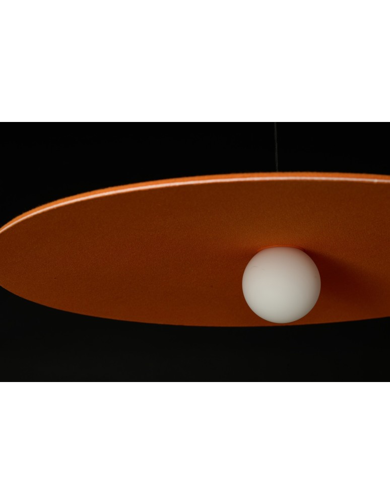 Designer pendant lamps - Azzardo FREYA ORANGE Orange 1xLED Pendant Felt Hat AZ5906 - product kolory-swiatla.pl 8
