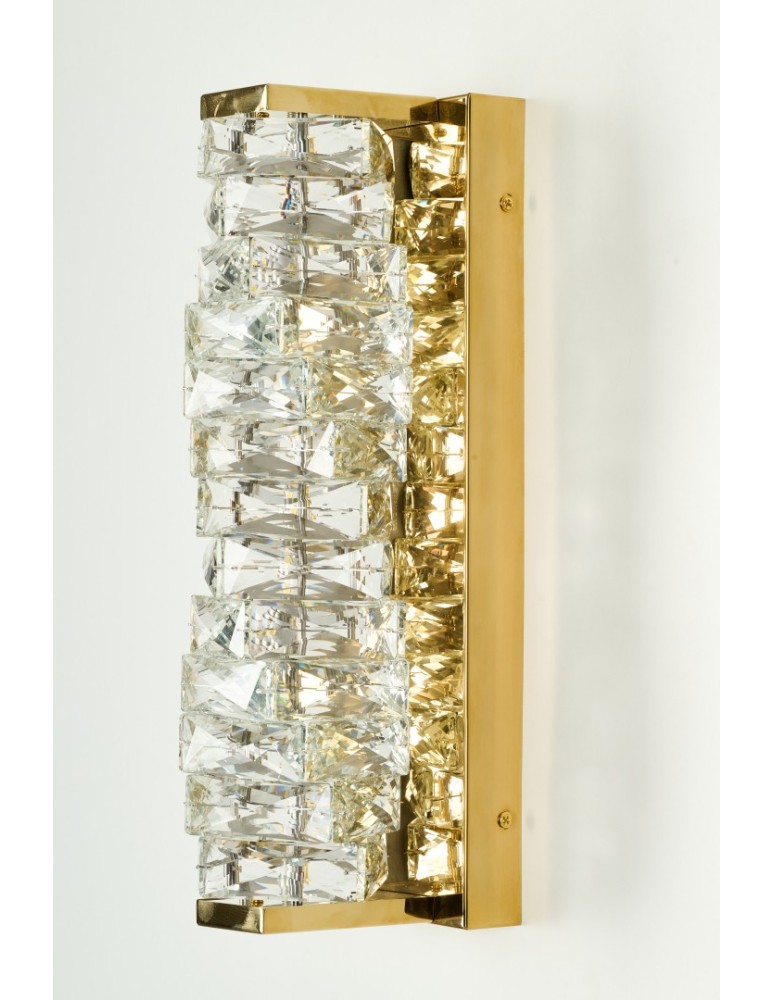 Glamour wall lamps - Azzardo FLORENCE WALL GO Gold Gloss/Transparent 1xLED Crystal Wall Mount AZ6188. - product kolory-swiatla.pl 3