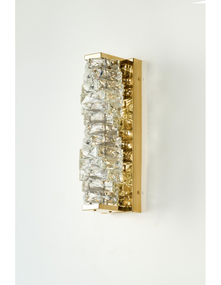 Glamour wall lamps - Azzardo FLORENCE WALL GO Gold Gloss/Transparent 1xLED Crystal Wall Mount AZ6188. - product kolory-swiatla.pl 4