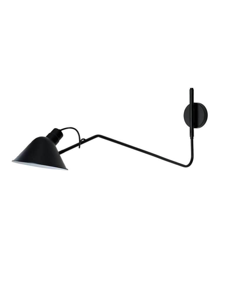Cantilever wall lamps - Azzardo DRAGO WALL BK Black 1xE27 Designer Arm Wall Lamp Adjustable AZ5619 - product kolory-swiatla.pl 1