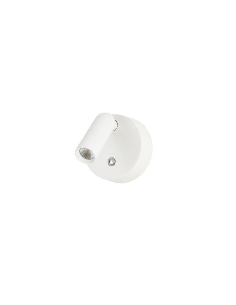 Reading wall lamps - Azzardo COMO ROUND WALL WH White 1xLED Wall lamp with Touch Switch and Dimmer AZ5629 - product kolory-swiatla.pl 1