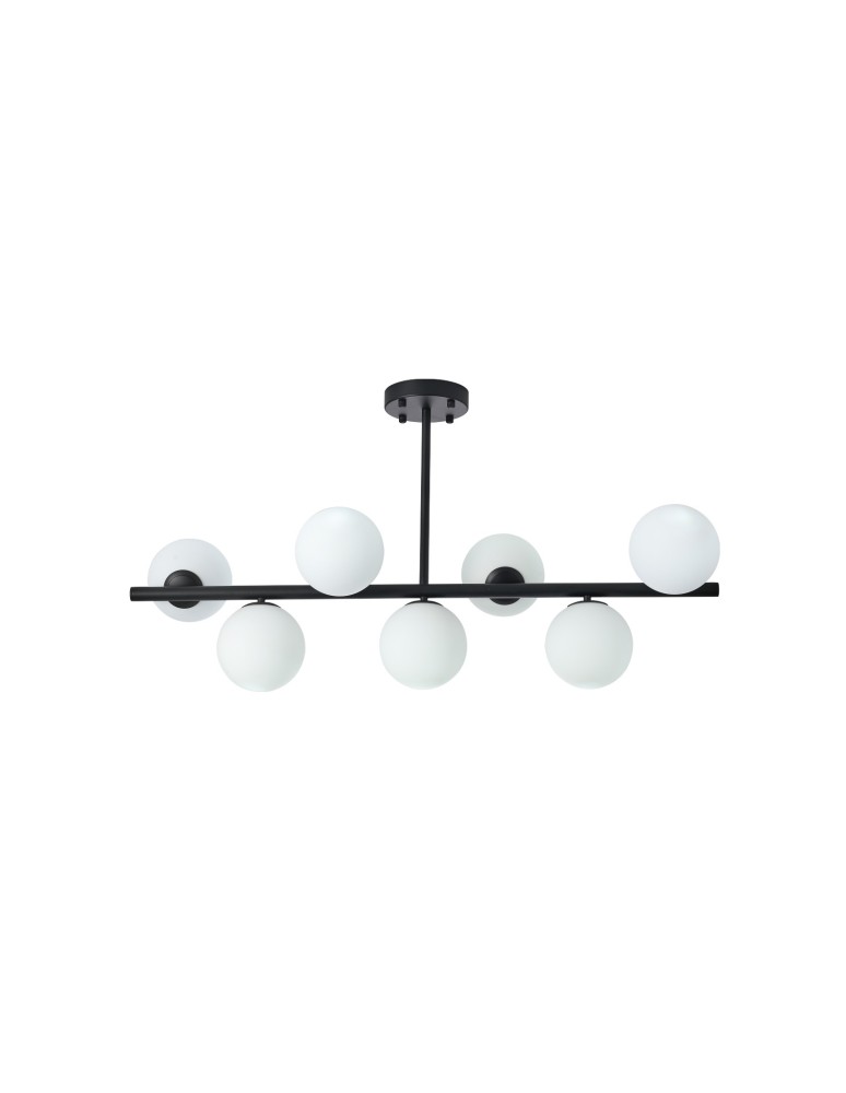 Pendant lamps spheres - YASKR Bolti Ceiling Lamp 7xE14 black PLC0104-BK 101 cm.  - product kolory-swiatla.pl 1