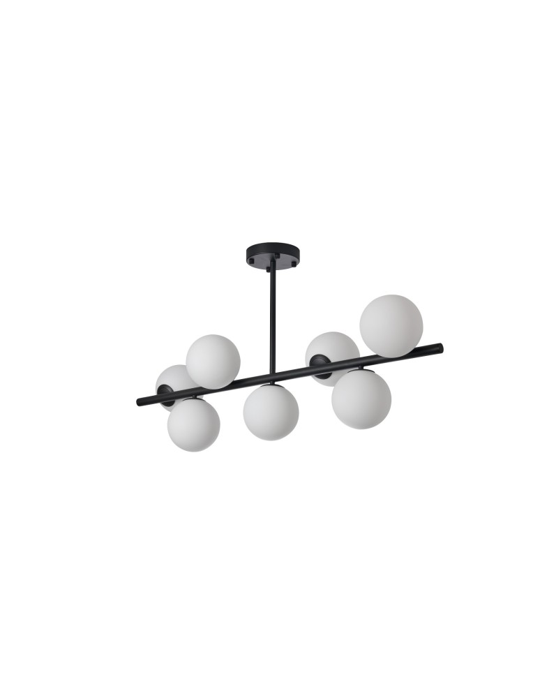 Pendant lamps spheres - YASKR Bolti Ceiling Lamp 7xE14 black PLC0104-BK 101 cm.  - product kolory-swiatla.pl 4