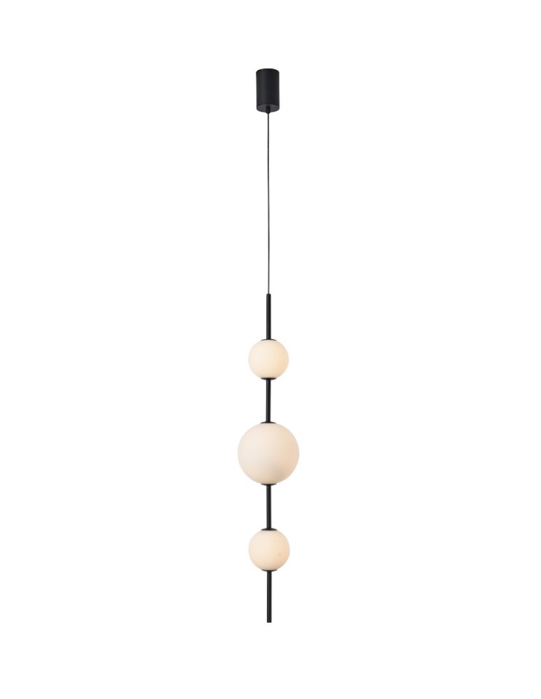 Pendant lamps spheres - YASKR Bolti IP44 LED Pendant Lamp black PL0109-3   - product kolory-swiatla.pl 1