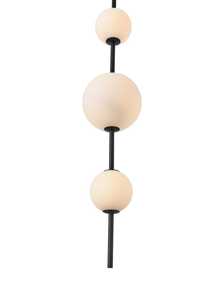 Pendant lamps spheres - YASKR Bolti IP44 LED Pendant Lamp black PL0109-3   - product kolory-swiatla.pl 3