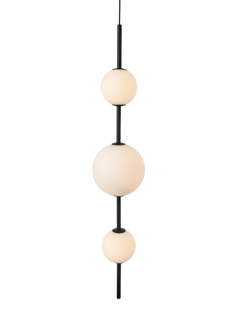Pendant lamps spheres - YASKR Bolti IP44 LED Pendant Lamp black PL0109-3   - product kolory-swiatla.pl 4
