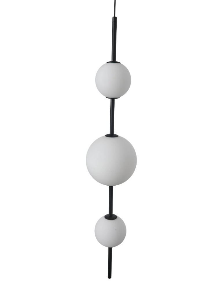 Pendant lamps spheres - YASKR Bolti IP44 LED Pendant Lamp black PL0109-3   - product kolory-swiatla.pl 5