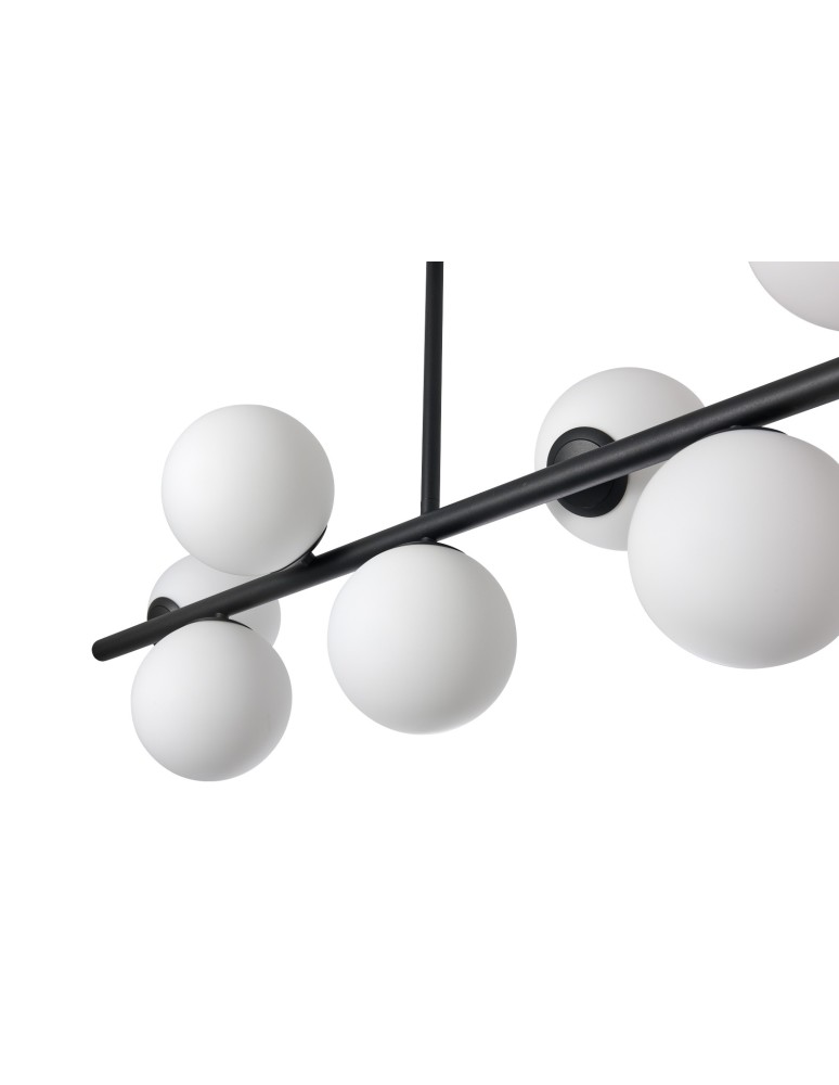 Pendant lamps spheres - YASKR Bolti Ceiling Lamp 7xE14 black PLC0104-BK 101 cm.  - product kolory-swiatla.pl 6