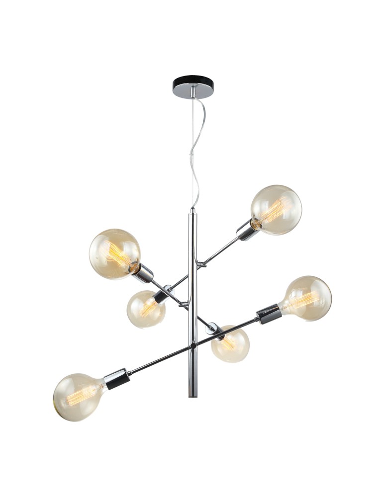 Pendant lamps - ITALUX Madalyn Pendant 6xE27 MDM3582/6 CH - product kolory-swiatla.pl 1