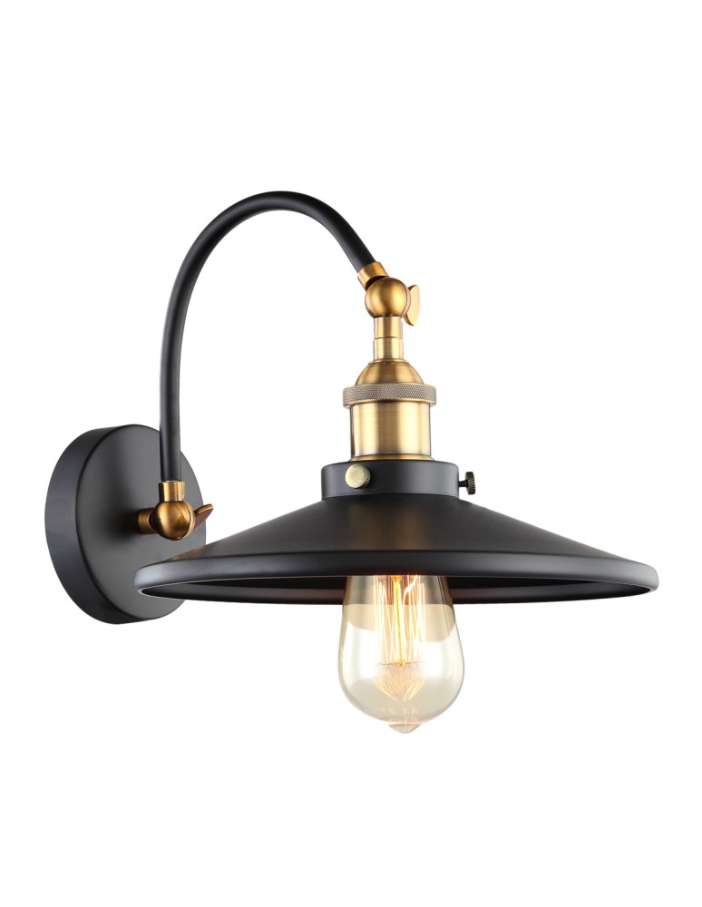 Wall lamps - ITALUX Verda Wall lamp 1xE27 MBM-3458/1 BK+GD - product kolory-swiatla.pl 1